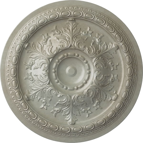 Ekena Millwork Oslo Ceiling Medallion (Fits Canopies up to 7 5/8"), Hand-Painted Flash Gold, 38 3/8"OD x 2 7/8"P CM38OSFLS - main